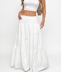 Jupe Maxi Blanche Texturée